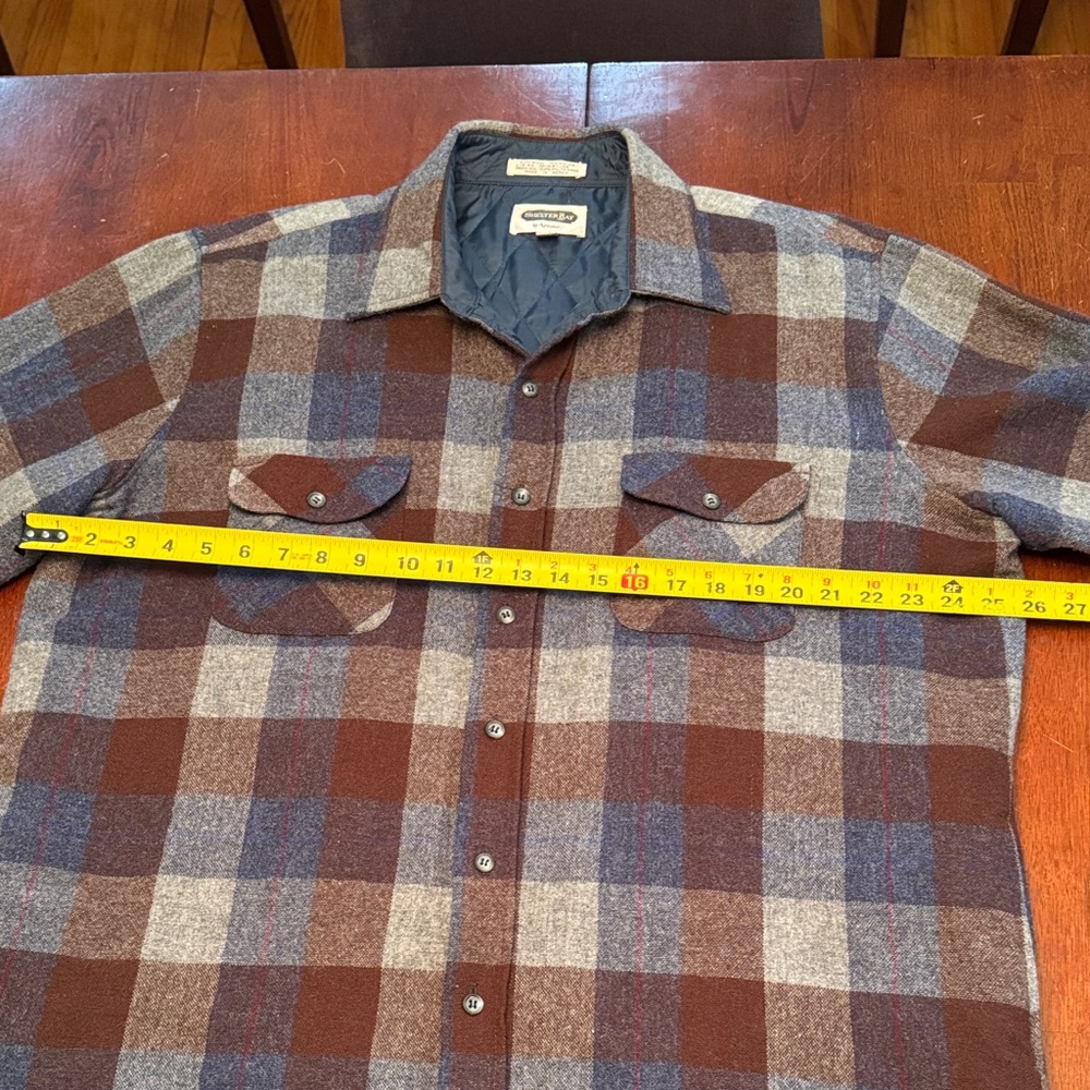 Shelter Bay by Arrow Wool Plaid lined Shacket Flannel Mens XL - Picture 5 of 9